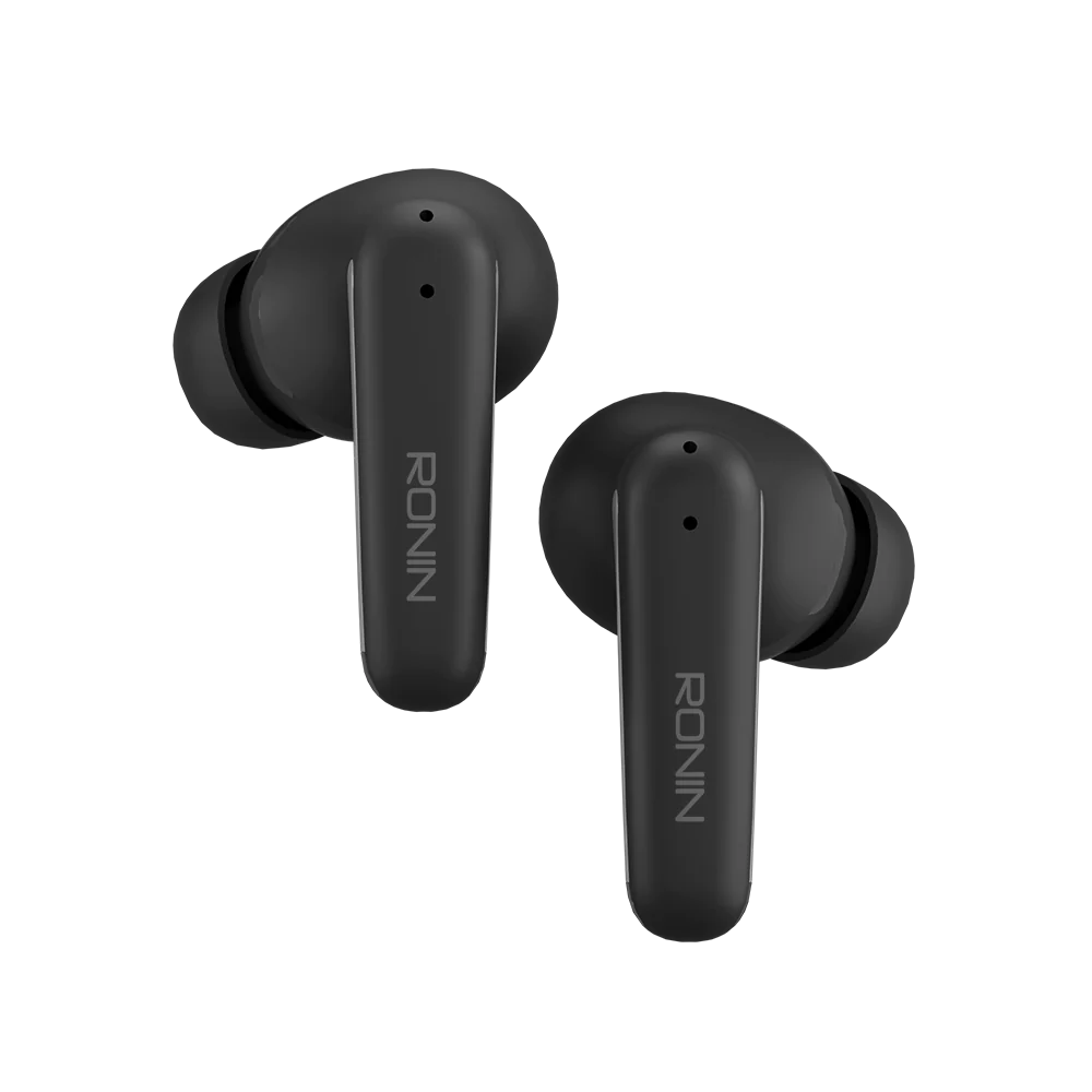 Ronin R-140 ANC & ENC Earbuds, 500mAh Battery with AI Voice Assistant, Gaming Mode, High-Performance Quad Mic Setup Ronin R-140 ANC & ENC Earbuds, 500mAh Battery with AI Voice Assistant, Gaming Mode, High-Performance Quad Mic Setup